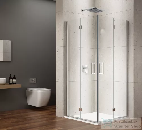 Sapho GELCO LORO sarokbelépős zuhanykabin harmónikaajtóval, 800x800mm (GN4780-01)