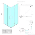Sapho GELCO LORO sarokbelépős zuhanykabin harmónikaajtóval, 900x900mm (GN4790-01)