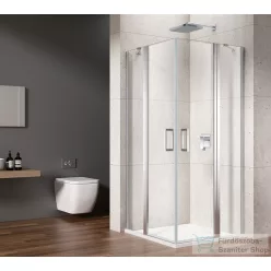  Sapho GELCO LORO sarokbelépős zuhanykabin nyílóajtóval, fixrésszel, 1000x900mm (GN4810-03)