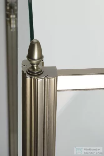 Sapho GELCO ANTIQUE zuhanyajtó 800 mm, átlátszó üveg dekoráció nélkül balos, bronz GQ1280LC