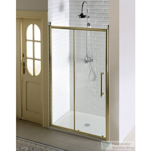 Sapho GELCO ANTIQUE zuhanyajtó 1200 mm, átlátszó üveg dekoráció nélkül, bronz GQ4212C