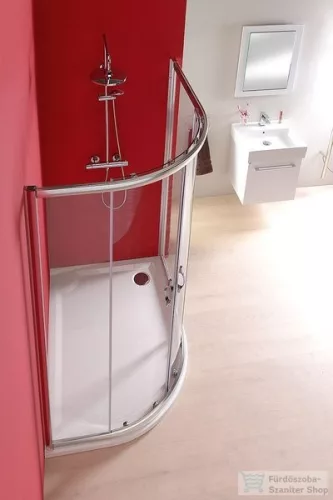 Sapho GELCO RIVA Öntöttmárvány zuhanytálca, 100x80cm, jobb GR10080R