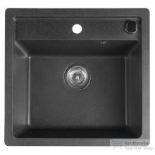   Sapho Gránit mosogató, egymedencés, 53x50cm, fekete (GR1034)