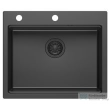   Sapho Gránit mosogató, egymedencés, 59,5x50cm, fekete (GR5950)