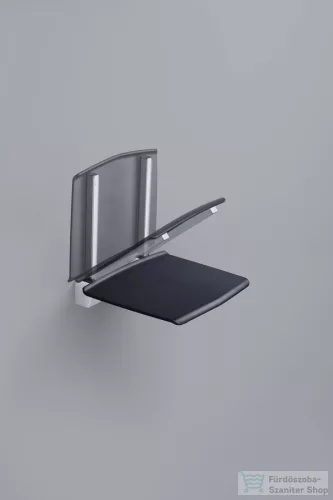 Sapho GELCO Lehajtható ülőke zuhanyzóba, 32,5x32,5 cm, max. terhelés 120 kg, sötét szürke GS120G