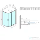 Sapho GELCO SIGMA SIMPLY íves zuhanykabin, 1200x900mm, R550, transzparent üveg (GS1290)