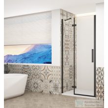   Sapho GELCO TRINITY BLACK zuhanyajtó, 1100mm, transzparent üveg, balos (GT1211CL-B)