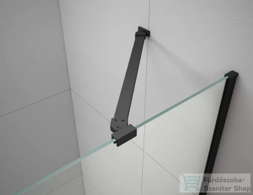 Sapho GELCO TRINITY BLACK zuhanyajtó, 1100mm, transzparent üveg, balos (GT1211CL-B)