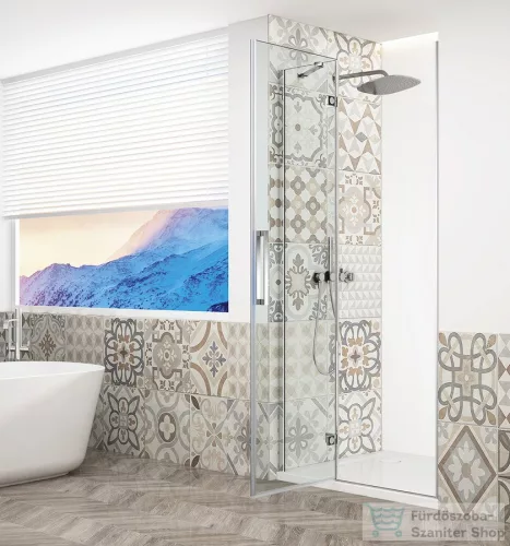Sapho GELCO TRINITY CHROME zuhanyajtó, 1100mm, transzparent üveg, balos (GT1211CL-CH)