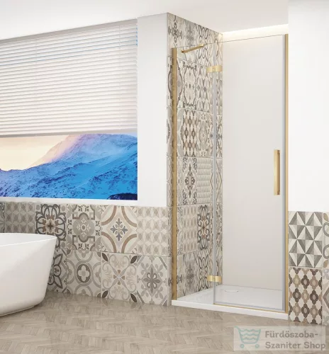 Sapho GELCO TRINITY GOLD zuhanyajtó, 1100mm, transzparent üveg, balos (GT1211CL-G)