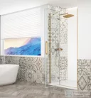 Sapho GELCO TRINITY GOLD zuhanyajtó, 1100mm, transzparent üveg, balos (GT1211CL-G)