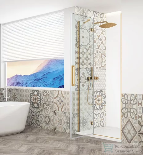 Sapho GELCO TRINITY GOLD zuhanyajtó, 1100mm, transzparent üveg, balos (GT1211CL-G)