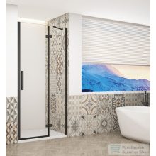   Sapho GELCO TRINITY BLACK zuhanyajtó, 1100mm, transzparent üveg, jobbos (GT1211CR-B)