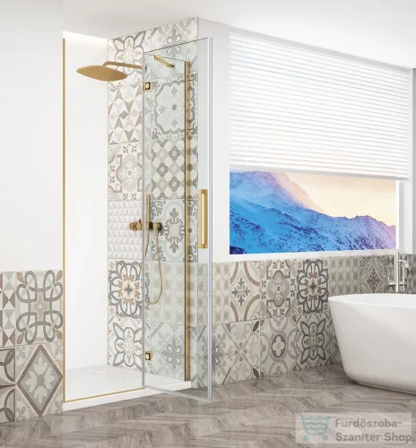 Sapho GELCO TRINITY GOLD zuhanyajtó, 1100mm, transzparent üveg, jobbos (GT1211CR-G)