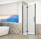 Sapho GELCO TRINITY BLACK zuhanyajtó, 1100mm, matt üveg, balos (GT1211ML-B)