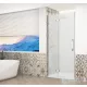 Sapho GELCO TRINITY CHROME zuhanyajtó, 1100mm, matt üveg, balos (GT1211ML-CH)