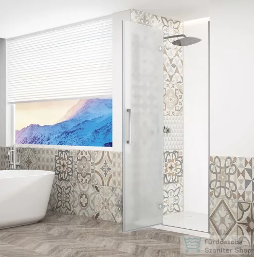 Sapho GELCO TRINITY CHROME zuhanyajtó, 1100mm, matt üveg, balos (GT1211ML-CH)