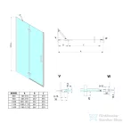 Sapho GELCO TRINITY GOLD zuhanyajtó, 1100mm, matt üveg, jobbos (GT1211MR-G)