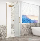 Sapho GELCO TRINITY GOLD zuhanyajtó, 1100mm, matt üveg, jobbos (GT1211MR-G)
