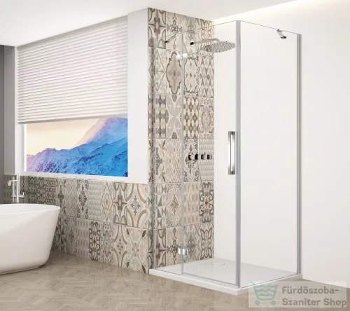 Sapho GELCO TRINITY CHROME szögletes zuhanykabin, 1000x800mm, transzparent üveg, balos (GT5680-10CL-CH)