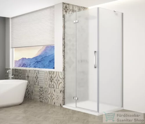 Sapho GELCO TRINITY CHROME szögletes zuhanykabin, 1000x800mm, matt üveg, balos (GT5680-10ML-CH)