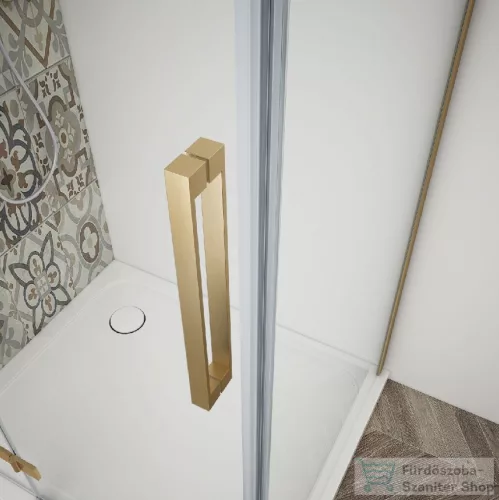 Sapho GELCO TRINITY GOLD MATT szögletes zuhanykabin, 1000x800mm, matt üveg, balos (GT5680-10ML-G)