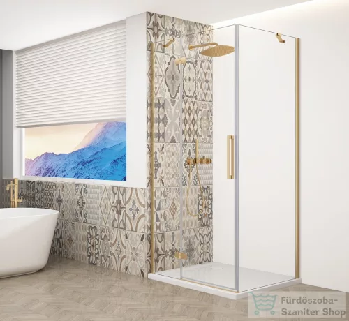 Sapho GELCO TRINITY GOLD MATT szögletes zuhanykabin, 1100x800mm, transzparent üveg, balos (GT5680-11CL-G)