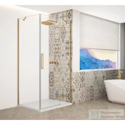  Sapho GELCO TRINITY GOLD MATT szögletes zuhanykabin, 800x800mm, transzparent üveg, jobbos (GT5680-80CR-G)