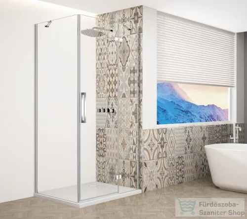 Sapho GELCO TRINITY CHROME szögletes zuhanykabin, 900x800mm, transzparent üveg, jobbos (GT5680-90CR-CH)