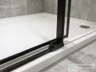 Sapho GELCO LUXOR BLACK tolóajtó két fal közé, 1000mm, transzparent üveg, matt fekete profil (GU1210B)