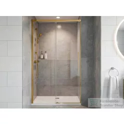   Sapho GELCO LUXOR GOLD tolóajtó két fal közé, 1100mm, transzparent üveg, matt arany profil (GU1211G)