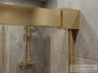 Sapho GELCO LUXOR GOLD tolóajtó két fal közé, 1100mm, transzparent üveg, matt arany profil (GU1211G)