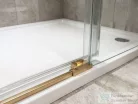 Sapho GELCO LUXOR GOLD tolóajtó két fal közé, 1100mm, transzparent üveg, matt arany profil (GU1211G)