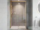 Sapho GELCO LUXOR GOLD tolóajtó két fal közé, 1200mm, transzparent üveg, matt arany profil (GU1212G)