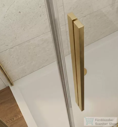 Sapho GELCO LUXOR GOLD tolóajtó két fal közé, 1200mm, transzparent üveg, matt arany profil (GU1212G)