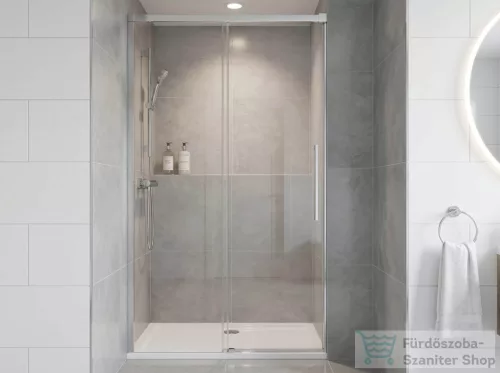 Sapho GELCO LUXOR tolóajtó két fal közé, 1300mm, transzparent üveg, króm profil (GU1213CH)