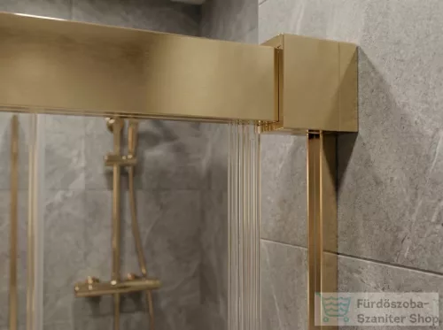Sapho GELCO LUXOR GOLD tolóajtó két fal közé, 1500mm, transzparent üveg, matt arany profil (GU1215G)