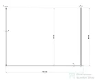 Ravak Walk-In Corner 110x80 cm-es zuhanyfal 120 cm-es merevítővel,króm/transparent GW1CD4C0SZ1