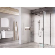   Ravak Walk-In Corner 120x90 cm-es zuhanyfal 120 cm-es merevítővel,fekete/transparent GW1CG730SZ1