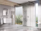 Ravak Walk-In Free 120 cm-es zuhanyfal 2 db 120 cm-es merevítővel,fekete/transparent GW9FG030SZ1