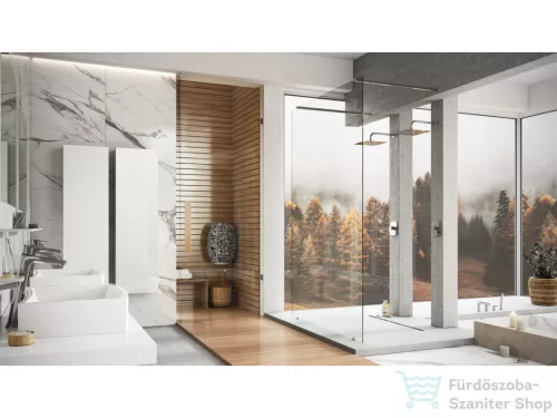 Ravak Walk-In Free 120 cm-es zuhanyfal 2 db 120 cm-es merevítővel,króm/transparent GW9FG0C0SZ1