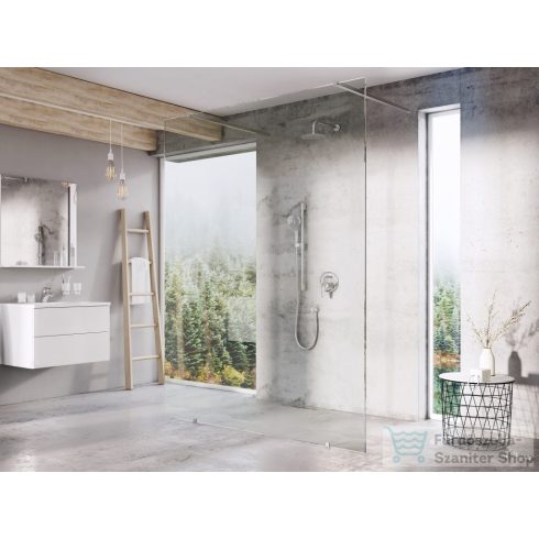 Ravak Walk-In Free 140 cm-es zuhanyfal 2 db 120 cm-es merevítővel,króm/transparent GW9FM0C0SZ1