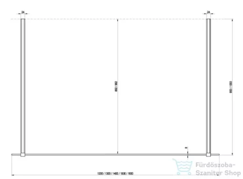 Ravak Walk-In Free 140 cm-es zuhanyfal 2 db 120 cm-es merevítővel,króm/transparent GW9FM0C0SZ1