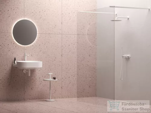 Ravak Walk-In Free 140 cm-es zuhanyfal 2 db 120 cm-es merevítővel,fehér/transparent GW9FM0E0SZ1