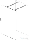 Ravak Walk-In Free 140 cm-es zuhanyfal 2 db 120 cm-es merevítővel,fehér/transparent GW9FM0E0SZ1