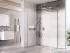 Ravak Walk-In Double Wall 130-180x140 cm-es zuhanyfal 120 cm-es merevítővel,króm/transparent GW9W10C00Z1SET70140