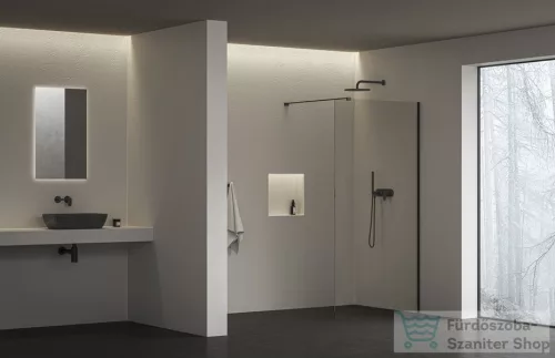 Ravak WALK-IN AIR WALL 90, fekete+transparent GW9W70300Z1C