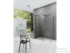 Ravak Walk-In Double Wall 160-210x80 cm-es zuhanyfal 120 cm-es merevítővel,fekete/transparent GW9WA0300Z1SET10080