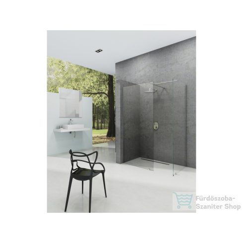 Ravak Walk-In Double Wall 160-210x120 cm-es zuhanyfal 120 cm-es merevítővel,króm/transparent GW9WA0C00Z1SET100120