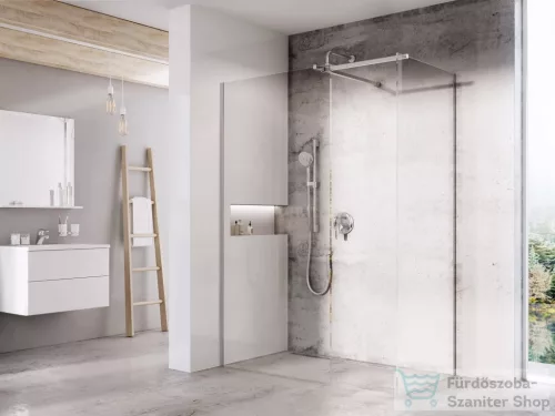 Ravak Walk-In Double Wall 180-230x100 cm-es zuhanyfal 120 cm-es merevítővel,króm/transparent GW9WG0C00Z1SET120100